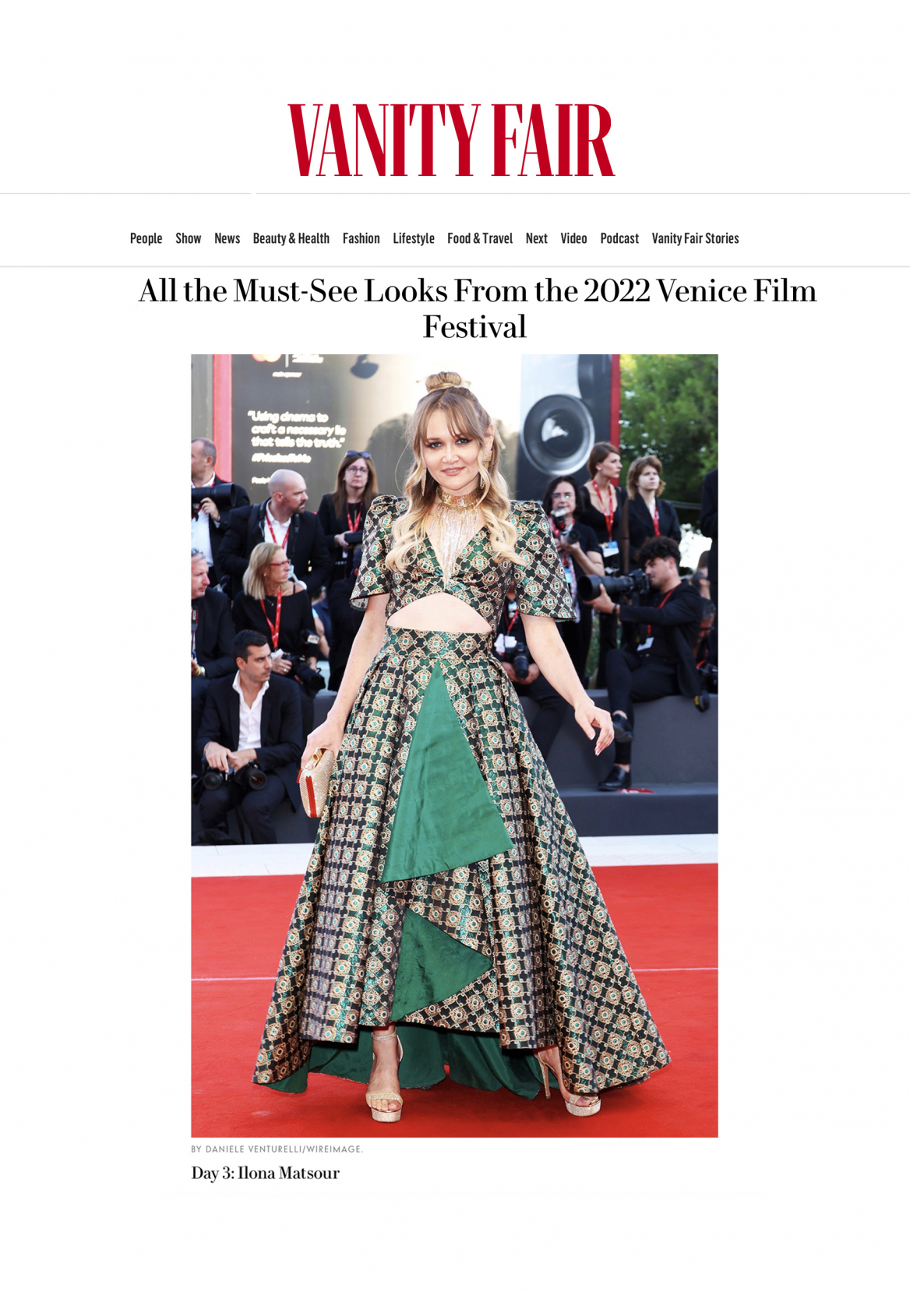 Designer Ilona Matsour /Best Red Carpet Looks / Venice Film Festival