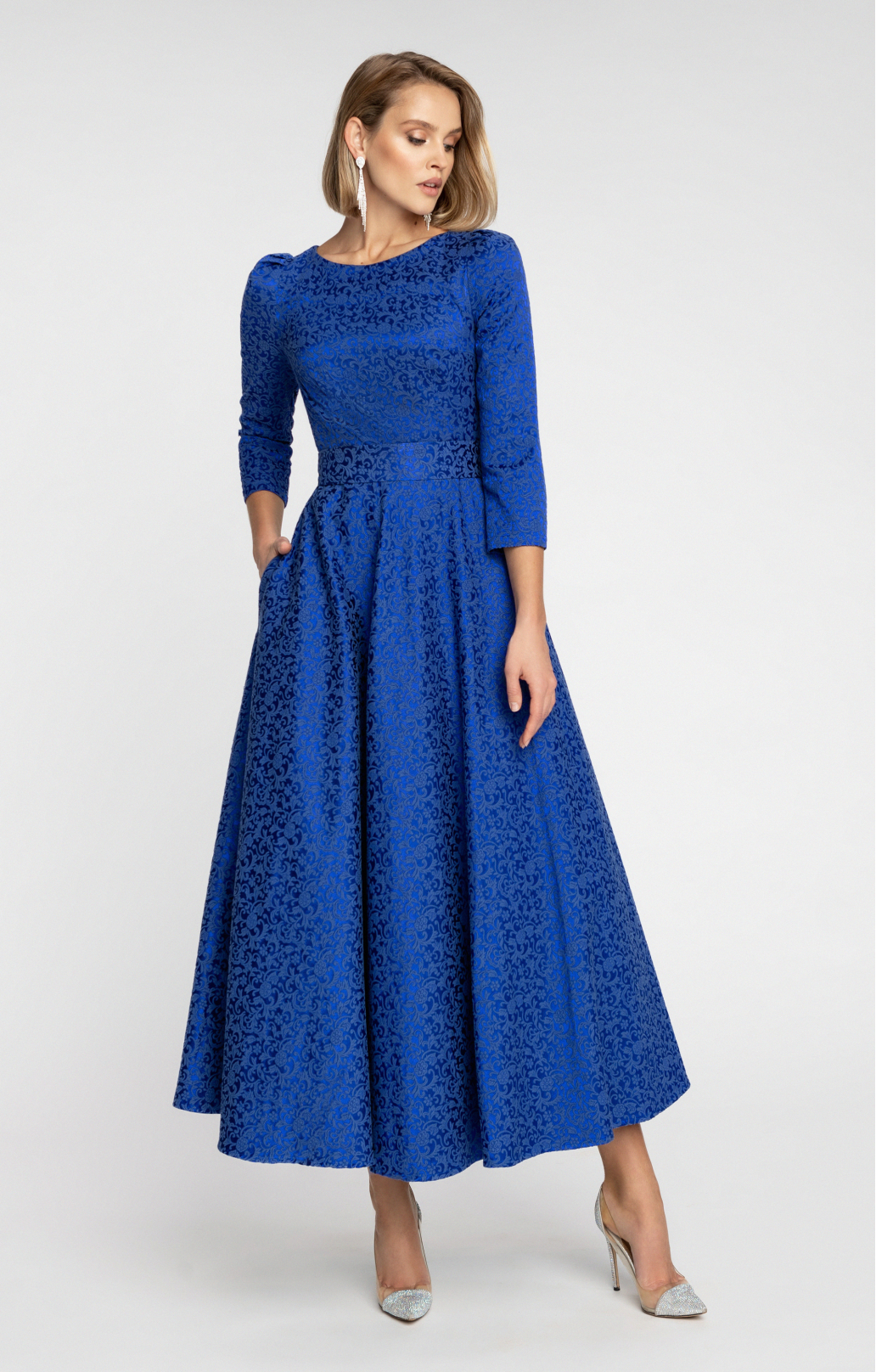 Jacquard Kleid "Alyzee" Blau