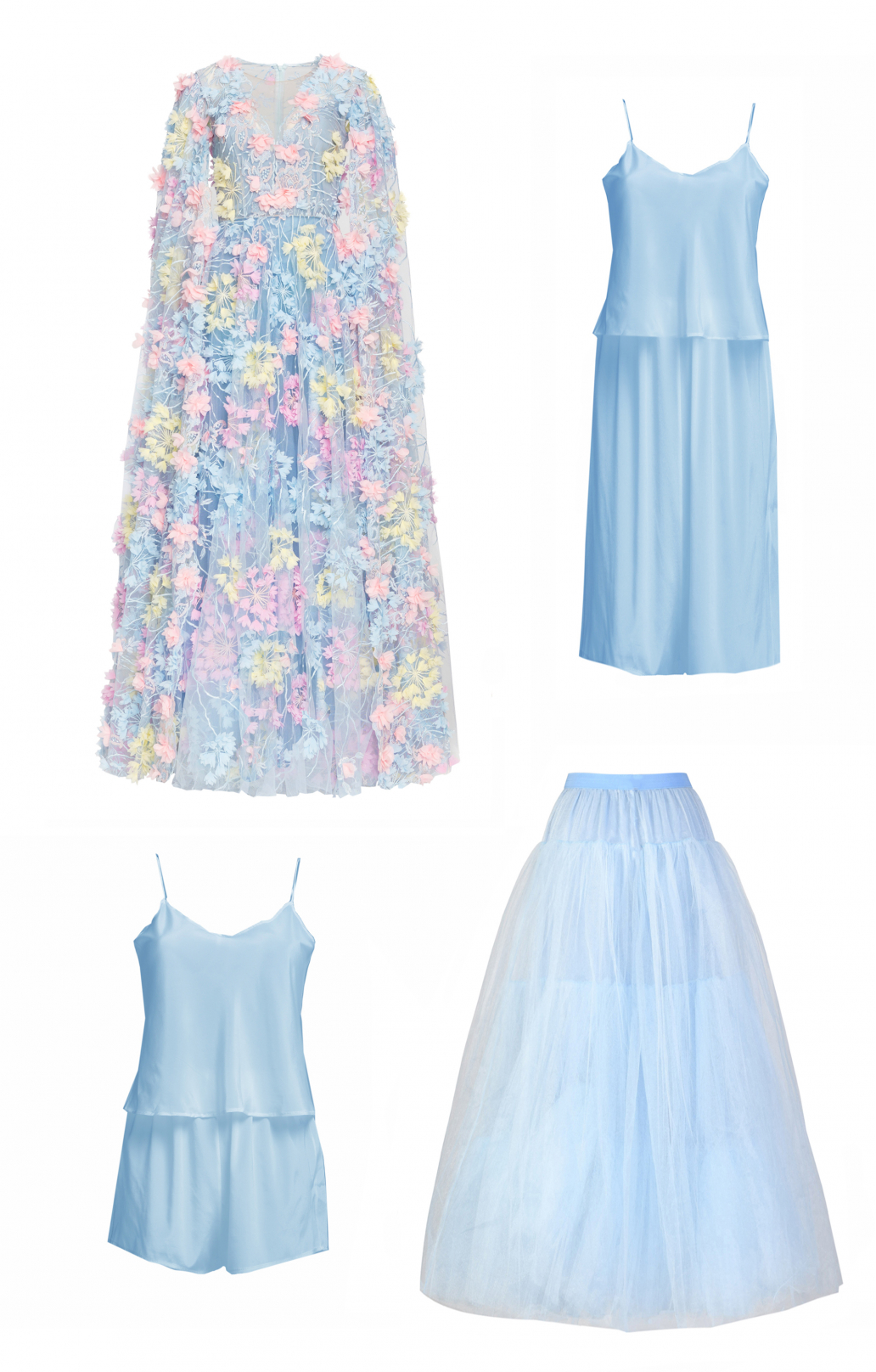 Abendkleid  "Hortensia" mit abnehmbaren Ärmeln Maxi