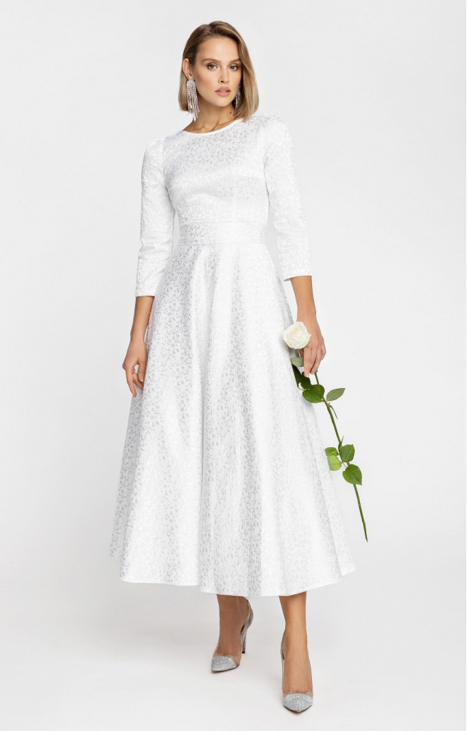 Jacquard dress "Alyzee" White