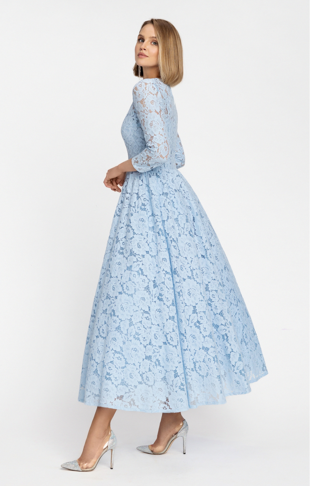 Spitzenkleid "Vicktoria" Hellbau