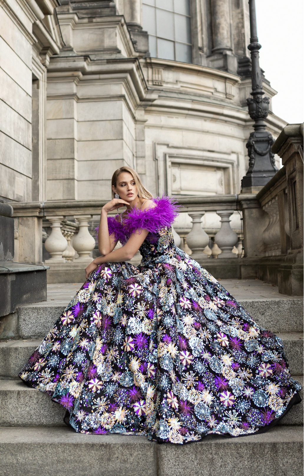 Abendkleid "Adina" mit Pailletten