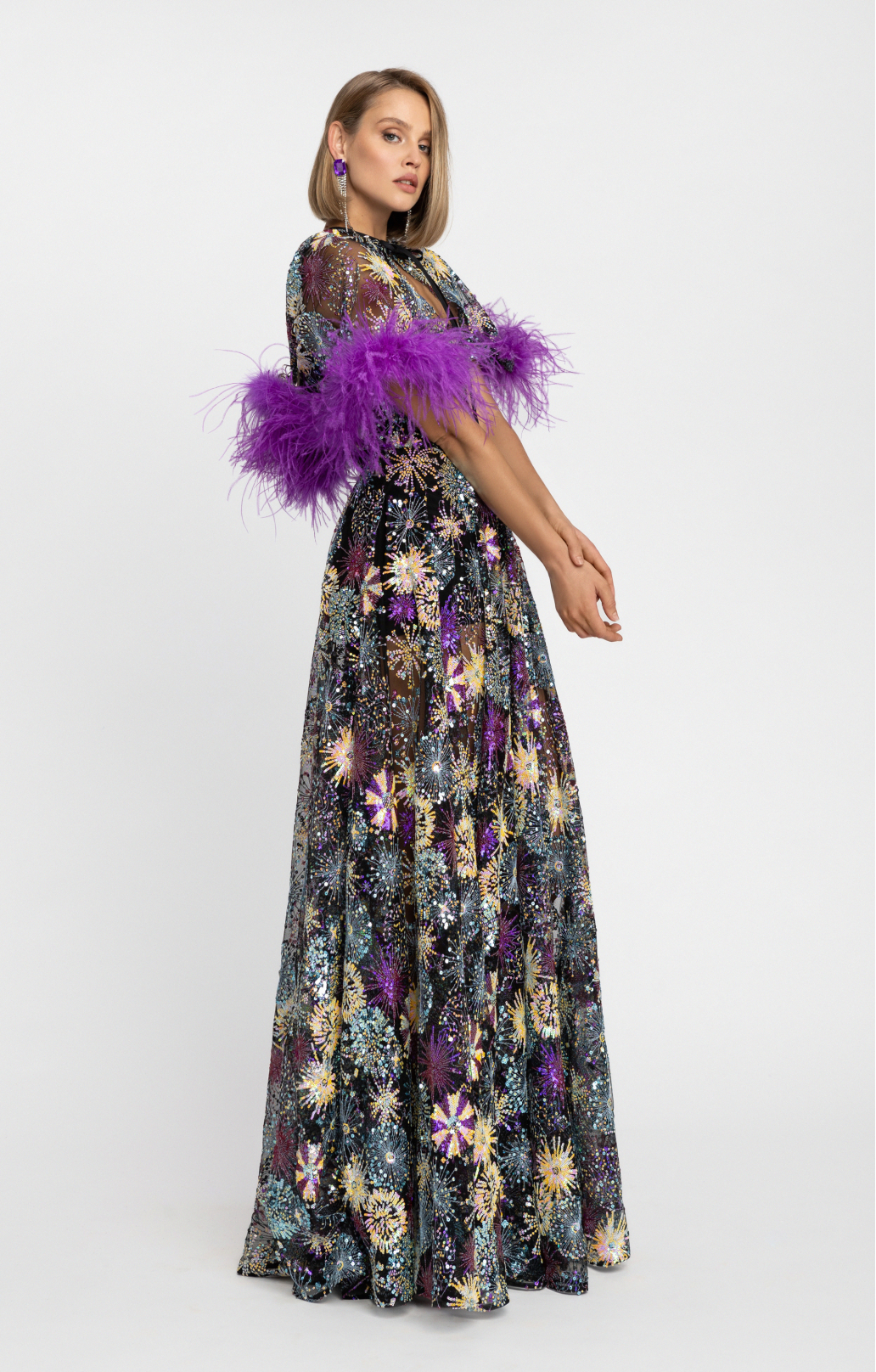 Abendkleid "Adina" mit Pailletten