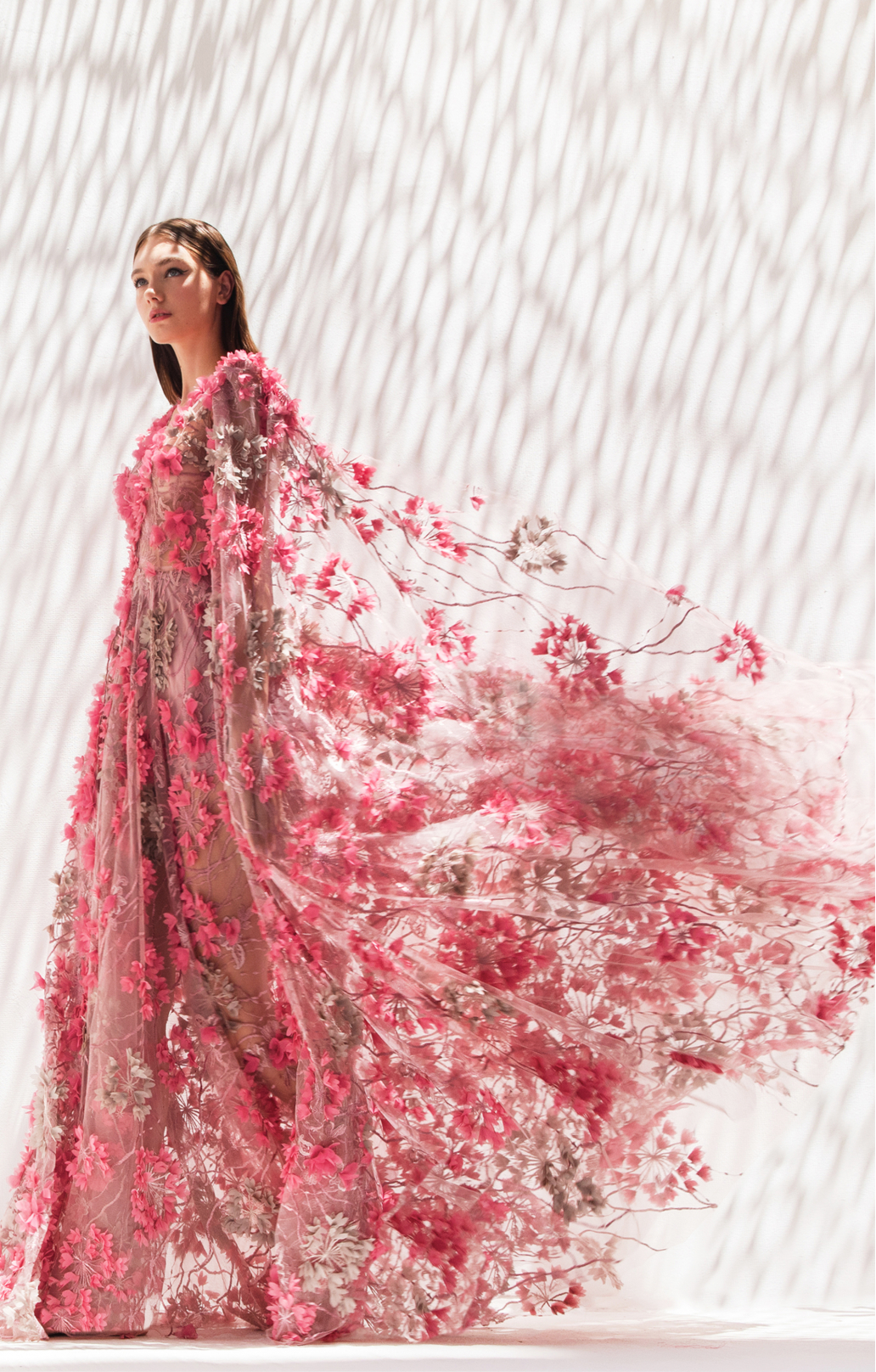 Abendkleid "Hortensia" Calypso-Koralle mit abnehmbaren Ärmeln maxi Abendkleid "Hortensia" Calypso-Koralle mit abnehmbaren Ärmeln maxi