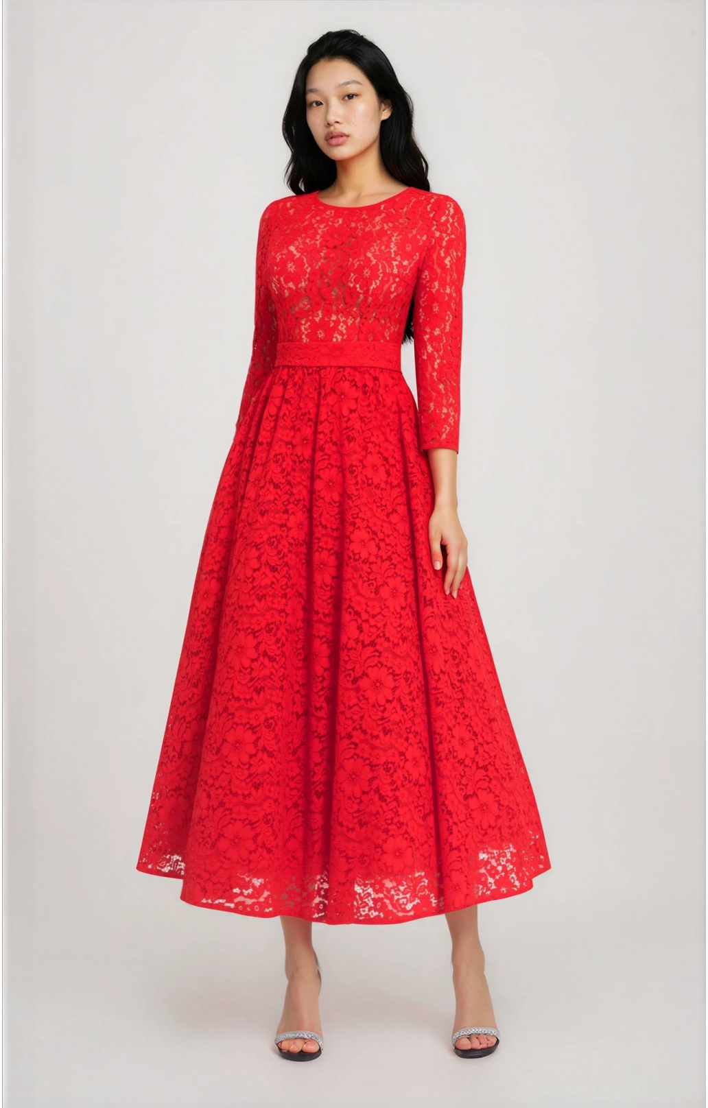 Lace dress "Vicktoria" Red
