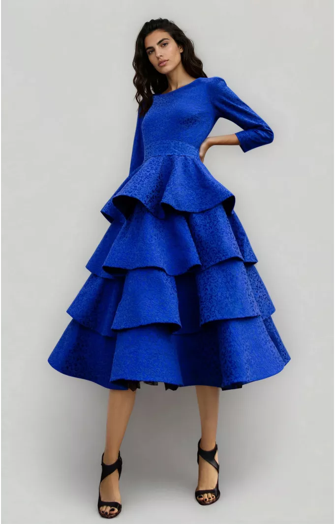 Transformer Dress-Blouse  "Jacqueline" Blue