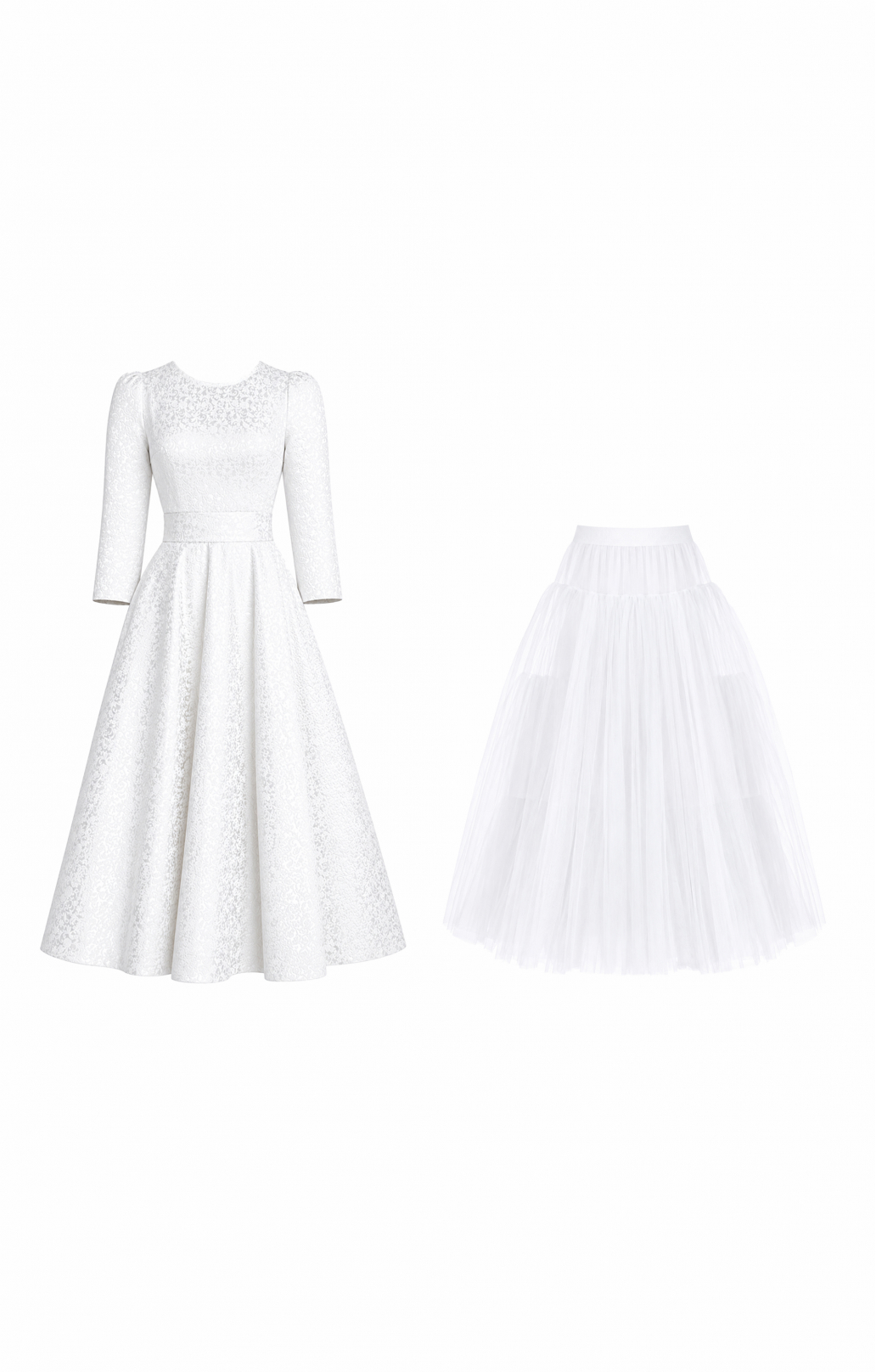 Jacquard dress "Alyzee" White