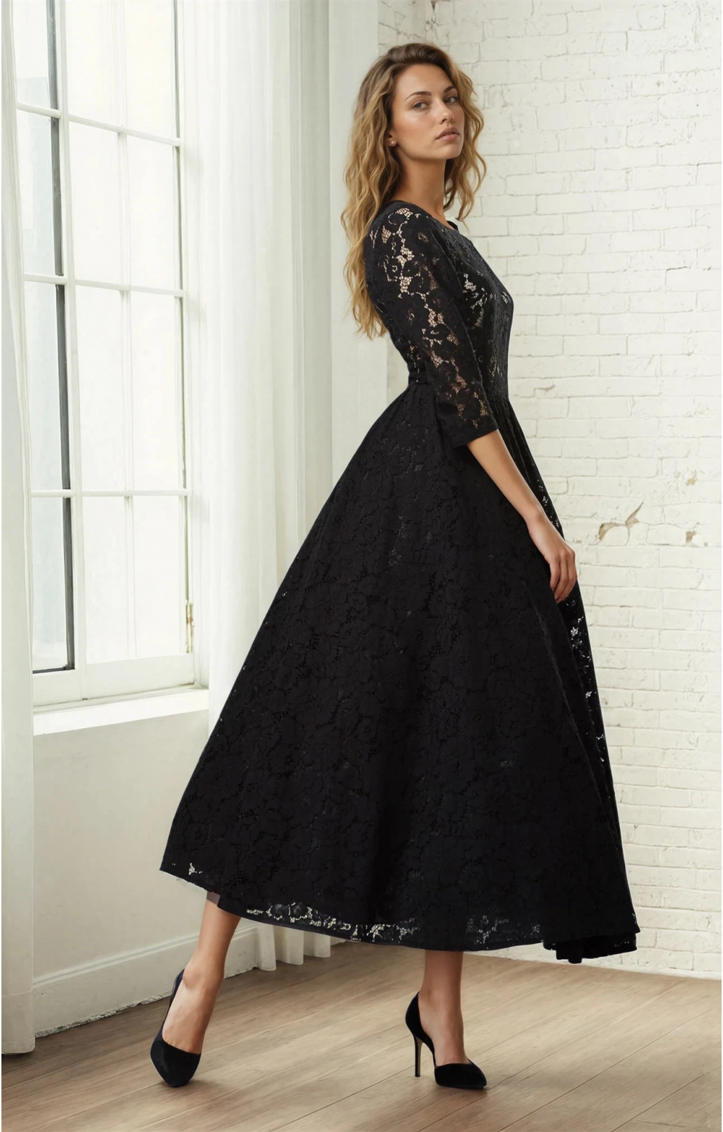 Lace dress "Vicktoria" Black Lace dress "Vicktoria" Black