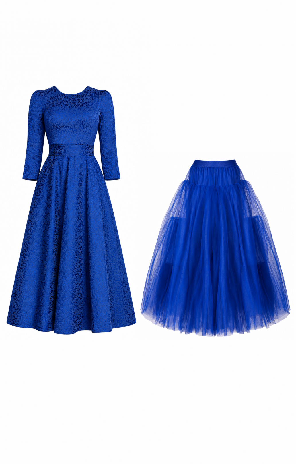 Jacquard Dress "Alyzee" Blue