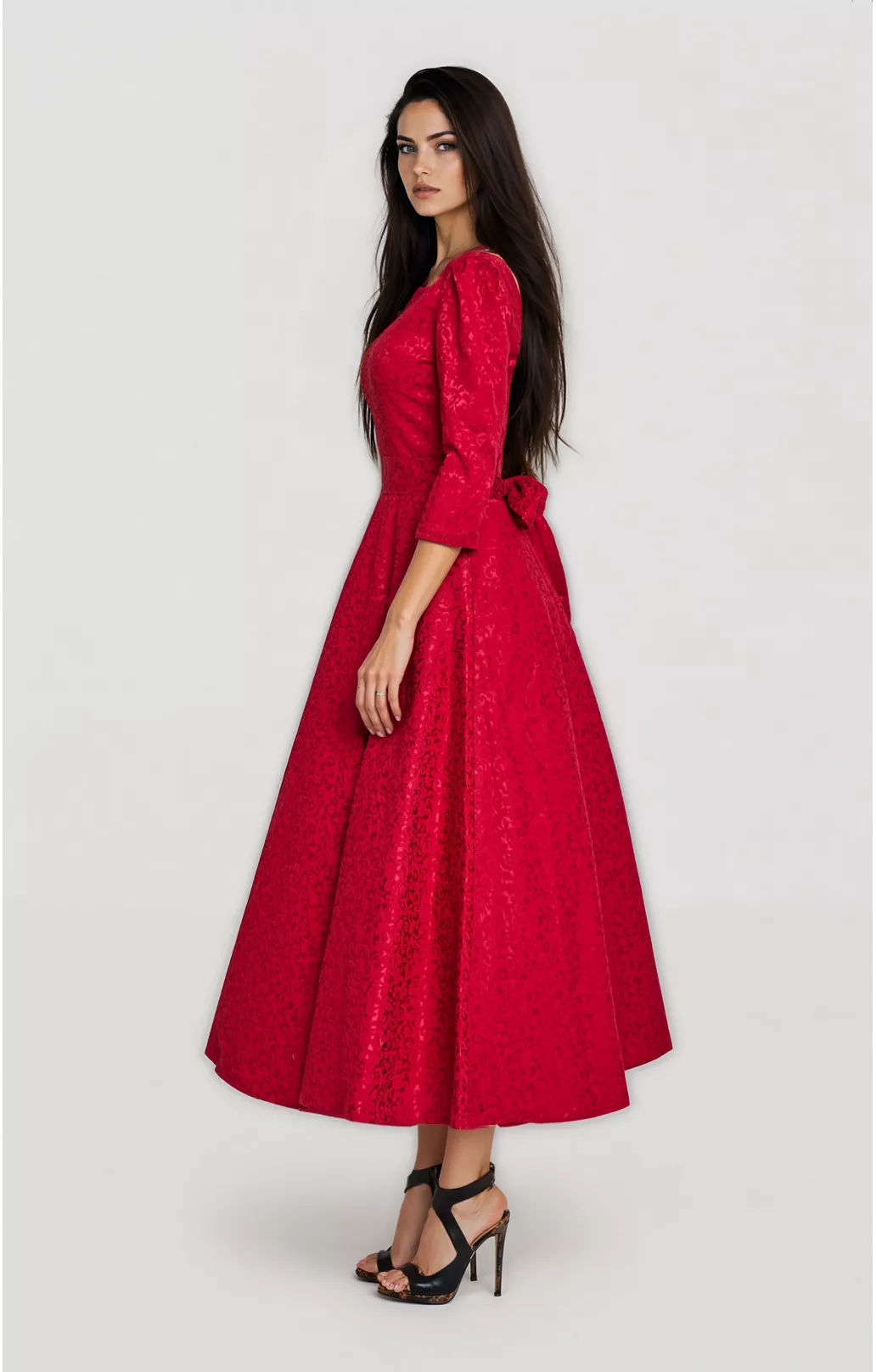 Jacquard Dress "Alyzee" Red