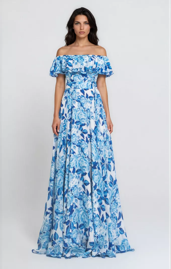 Silk dress "Nikol" Maxi