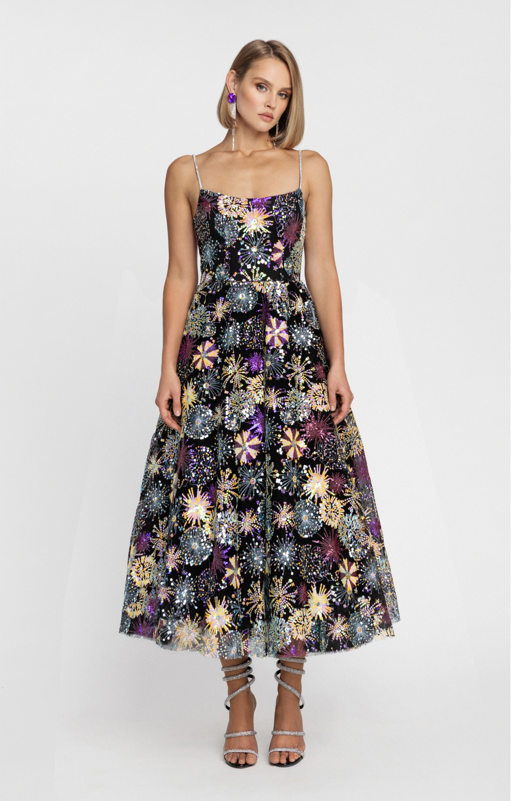 Abendkleid "Adina" mit Pailletten midi