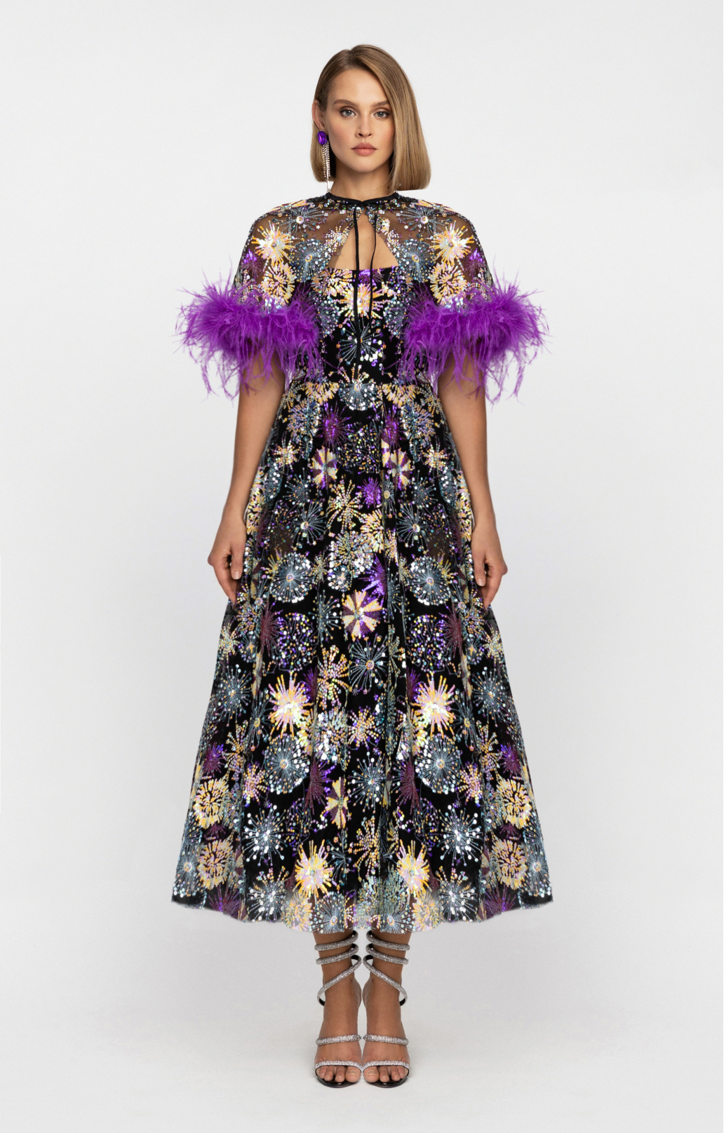 Abendkleid "Adina" mit Pailletten midi