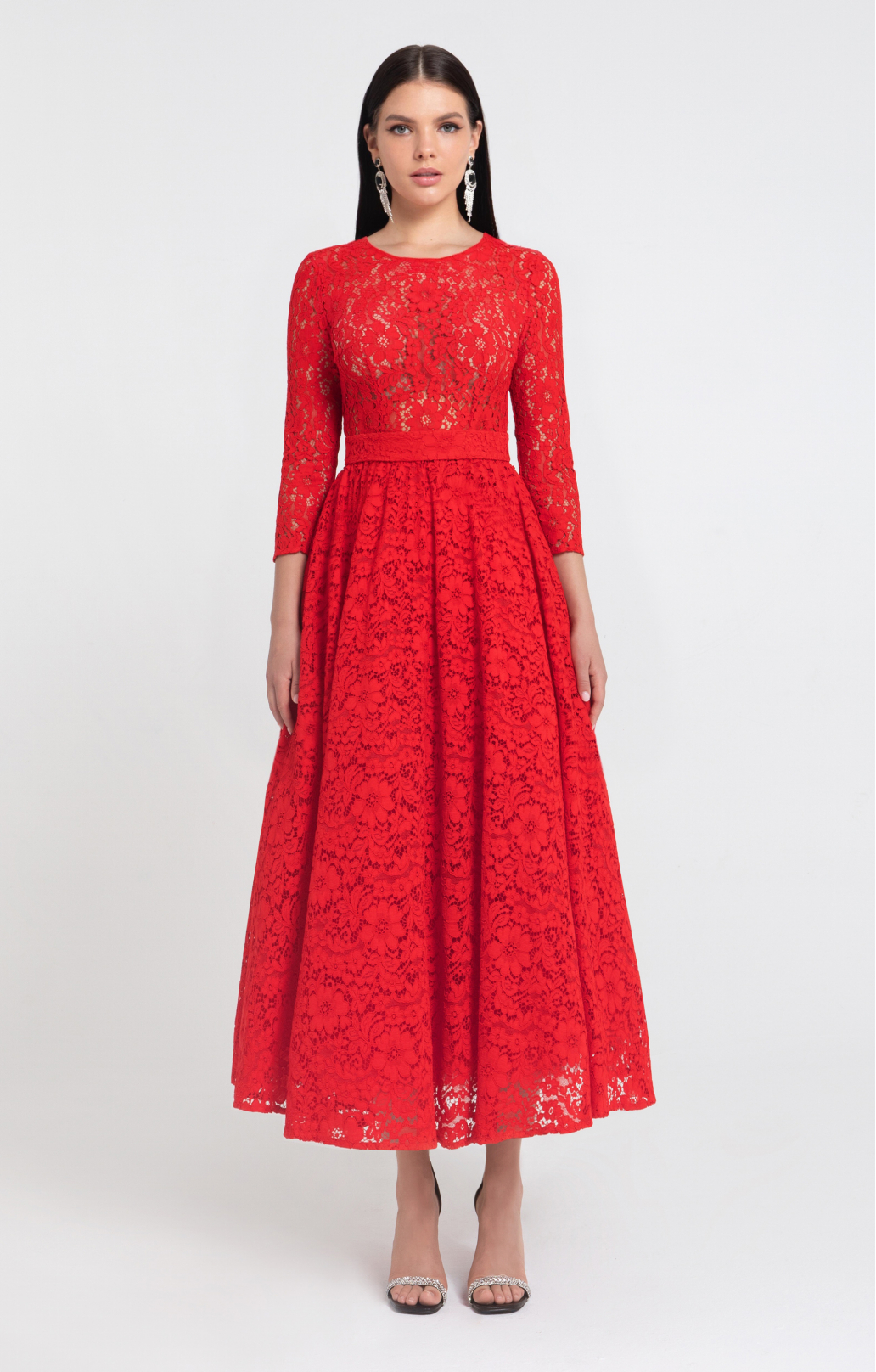 Spitzenkleid "Vicktoria" Rot