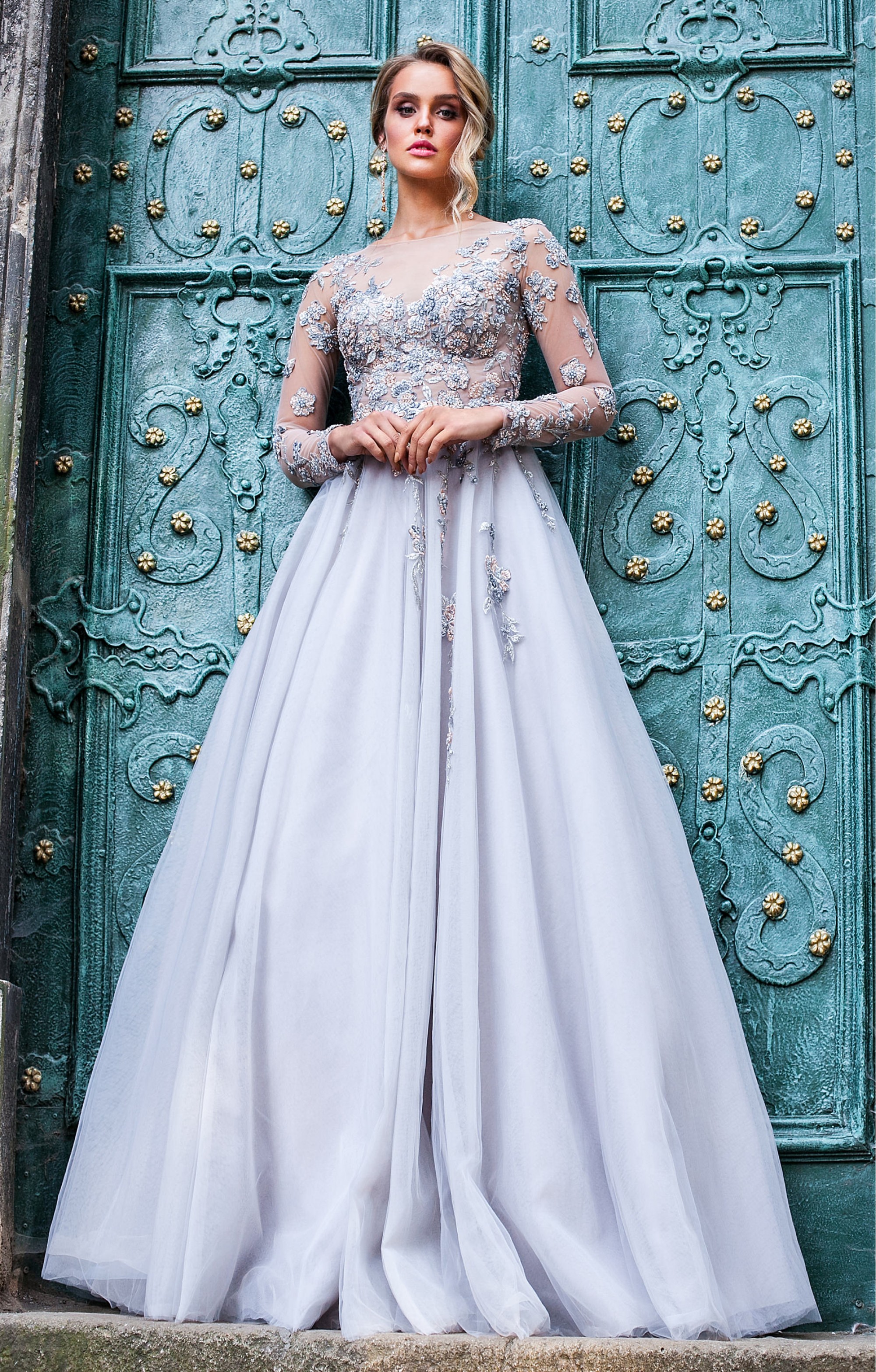 Couture Kleid "Charleen" Grau