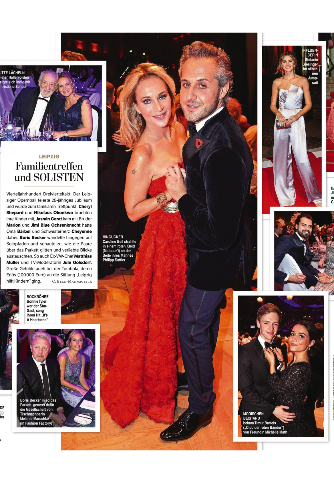 Caroline Beil in dress by MATSOUR'I / BUNTE MAGAZINE