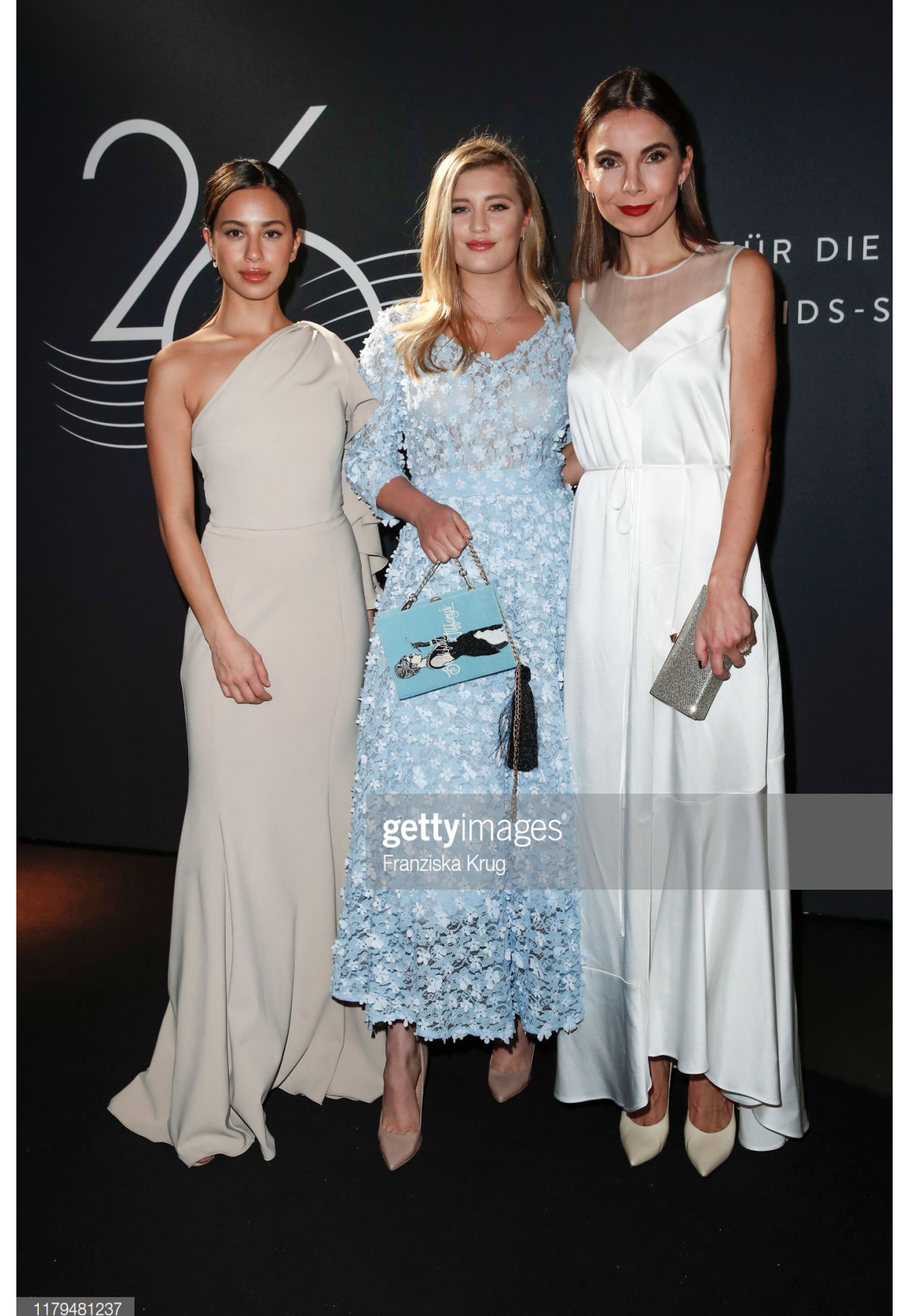Til Schweiger's stunning daughter Luna Schweiger looks amazing in dress "Jasmin" blue