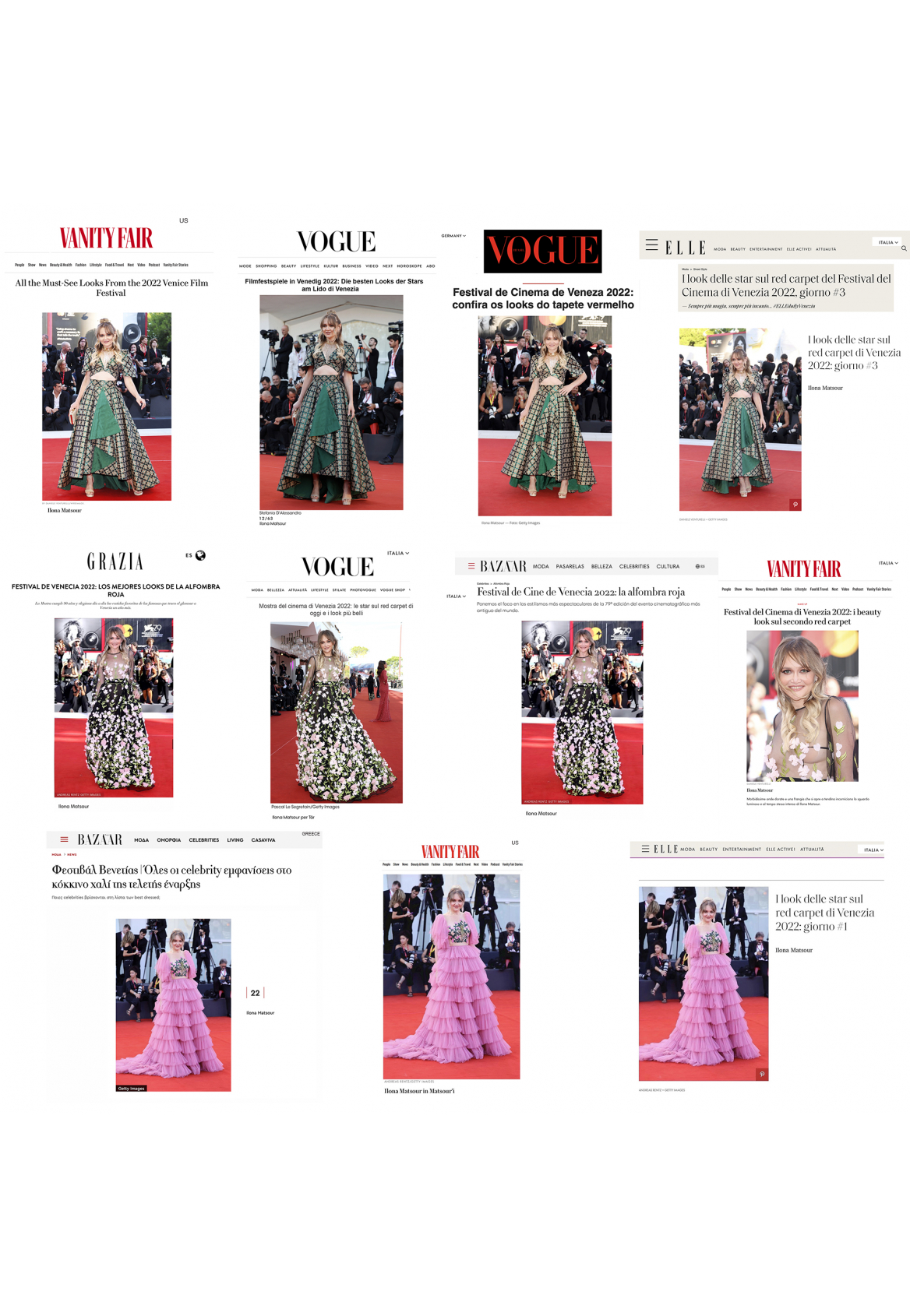 Designer Ilona Matsour /Best Red Carpet Looks / Venice Film Festival