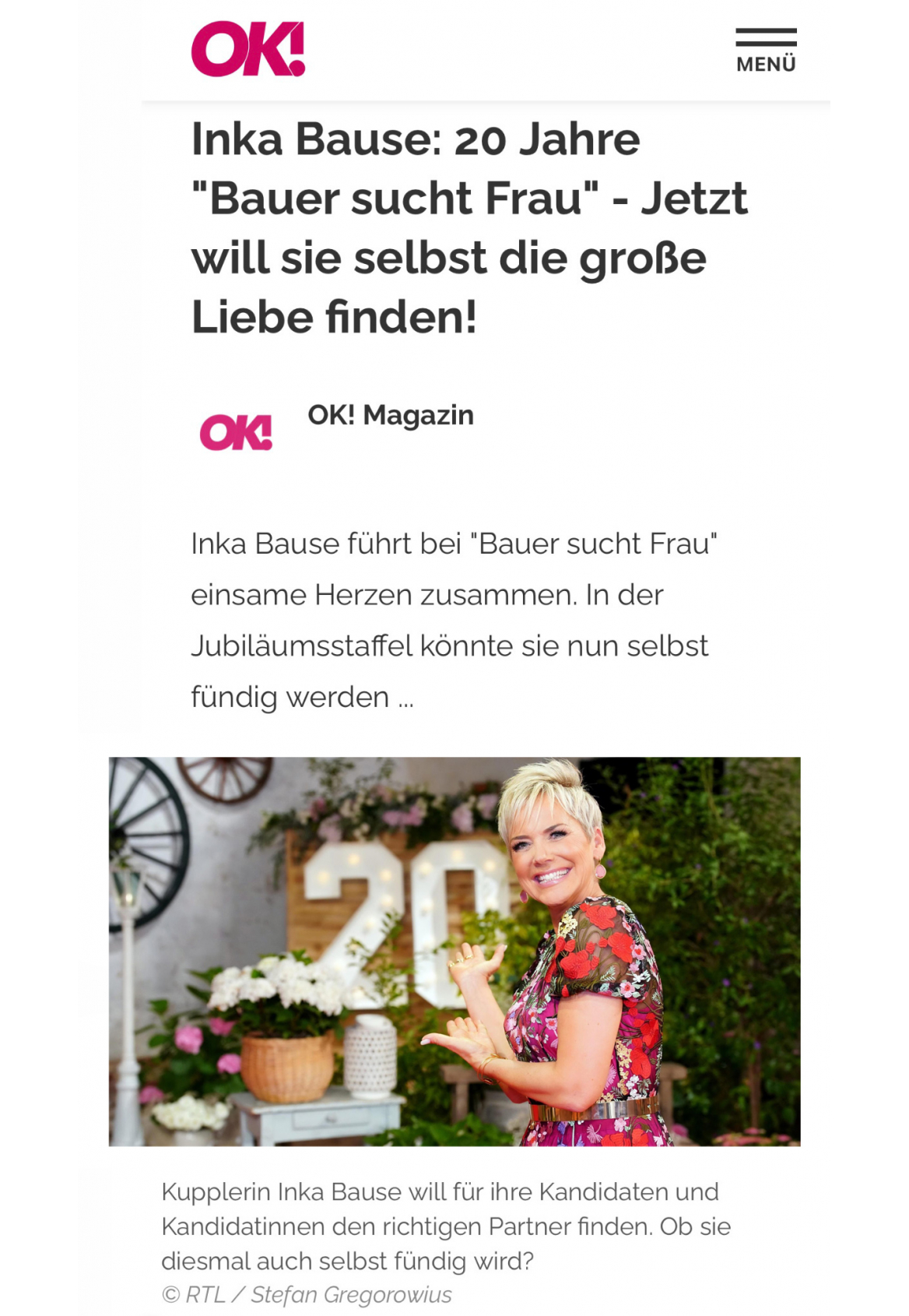  Inka Bause - the host of "Farmer Wants a  Wife! "in dress "Mathilde"