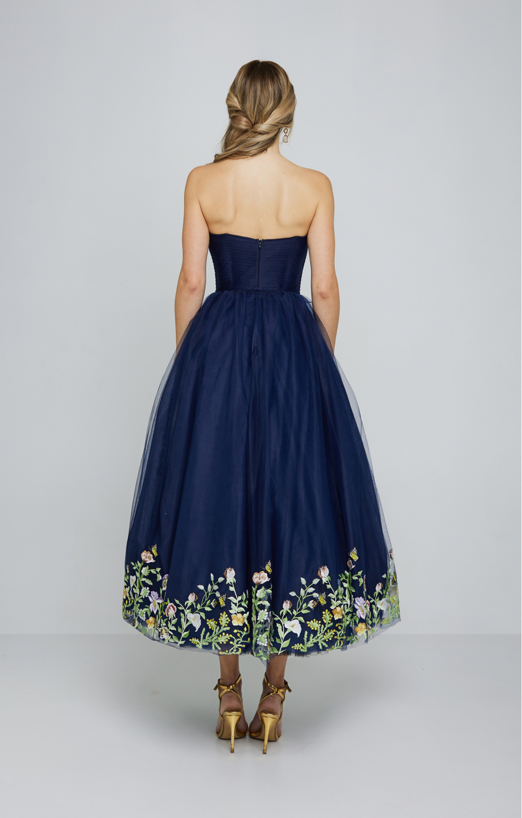 Korsettkleid "Silva" mit Stickerei