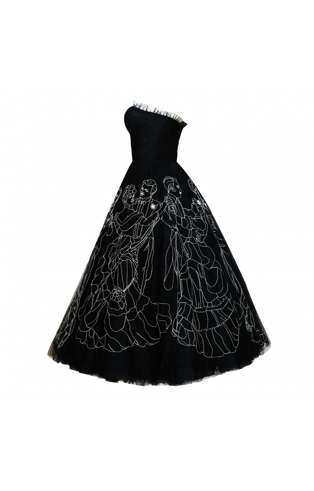 Ballkleid mit Handstickerei "Dancing at a Ball" Ballkleid mit Handstickerei "Dancing at a Ball"