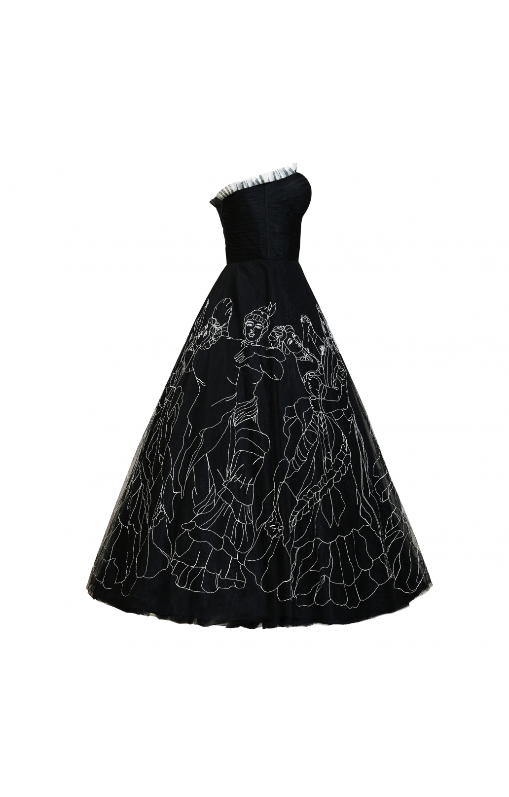 Ballkleid mit Handstickerei "Dancing at a Ball" Ballkleid mit Handstickerei "Dancing at a Ball"