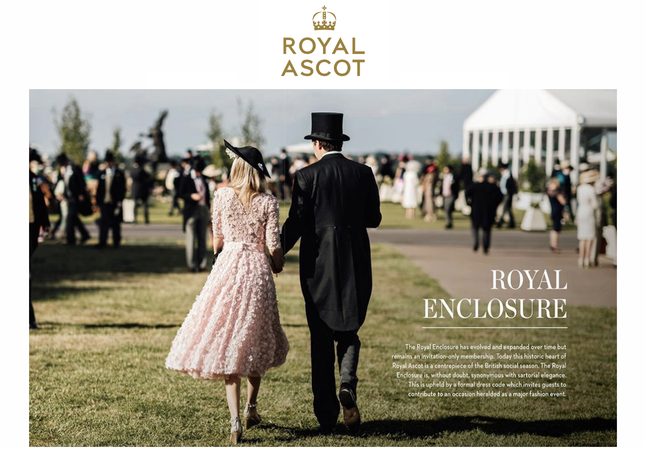 Our client looked so fabulous in MATSOUR'I dress that the Royal Ascot  used their photo in a brochure  and  ticket banner 2024 / Royal Ascot , London